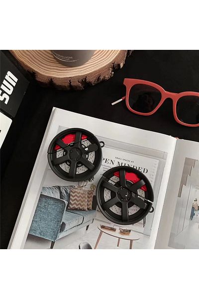 Choice For Airpods Pro Red 3D Car Brake Wheel Earphone Case for Airpods 4 2024 3 2 1 Airpods3 Pro 2 Silicon