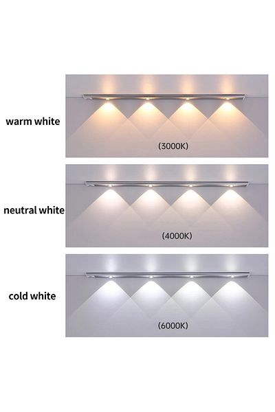 Choice Stepless Dimming 3 Colors In One Lamp 40cm 3leds Led Motion Sensor Night Light 3 Colours Changing Ey