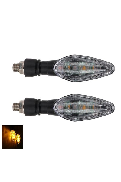 Choice 2PCs Motorcycle Turn Signal Light Amber Indicator Universal Waterproof...