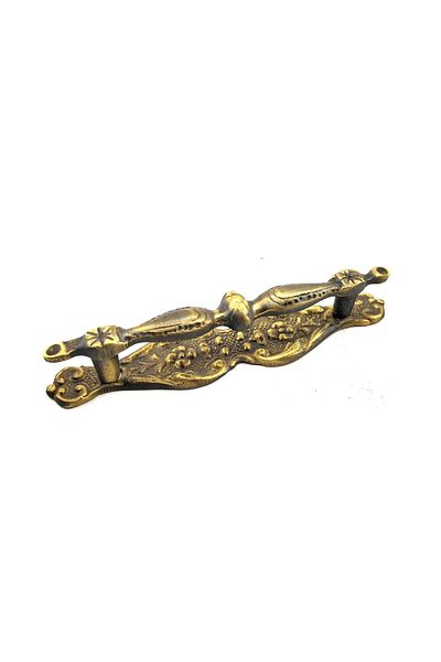 Easy Tedarik Antique Style Decorative Brass Mirrored Furniture Drawer Handle - 23X115Mm, Antique