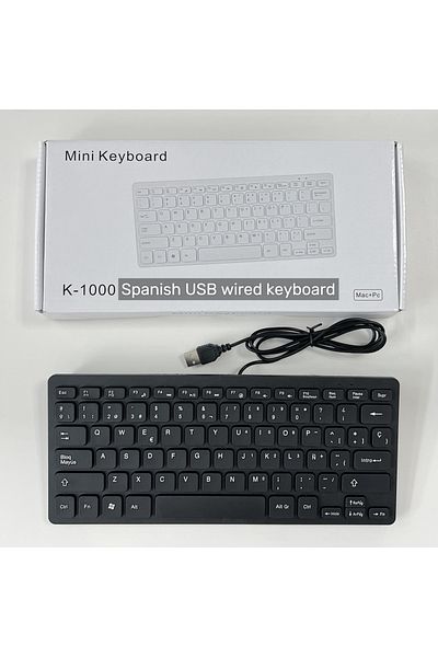 Choice K1000 Sp Bk Japanese German Russian French Spanish Usb Wired Mini Keyboard Language 78 Keys For Desk
