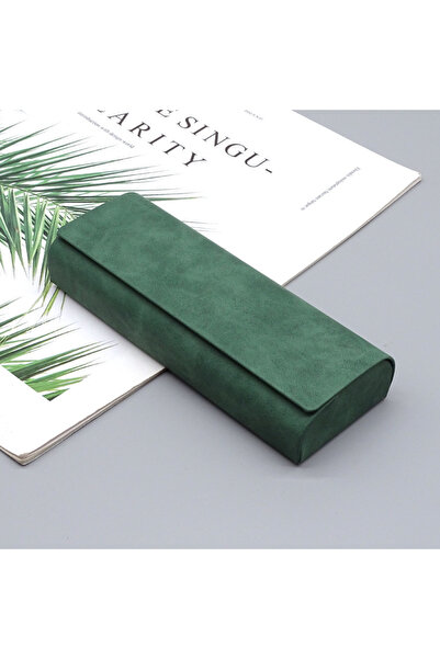 Choice حافظة نظارات خضراء صلبة للرجال والنساء، حافظة نظارات شمسية محمولة من ج...