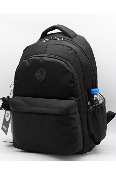 Bevitton Çok Bölmeli Günlük Okul Sırt Çantası Su Geçirmez Kumaş Unisex Okul Çantası 2200 Siyah