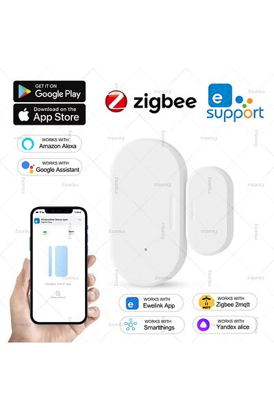 Choice جهاز استشعار ذكي للباب والنافذة Zigbee كاشف الفتح/الإغلاق مع تطبيق Ewelink للتحكم في إنذار الأمان يعمل مع...