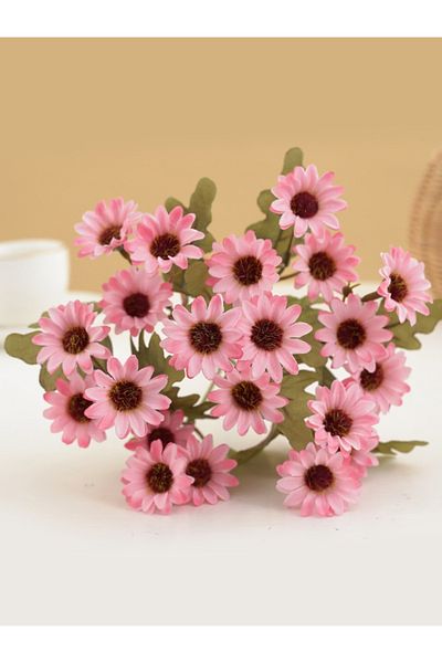Choice Deep Pink 21 Heads Artificialflower Autumn Silk Daisy Bouquet Decor Vase Home Wedding Decor Househol