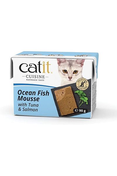 Catit Cuisine Ocean Fish Mousse with Tuna & Salmon 90g Pack of 12