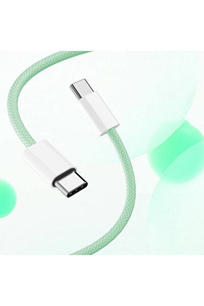 Choice كابل USB-C إلى Type C باللون الأخضر بطول 1 متر لشحن سريع PD 60 وات لها...