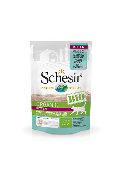 Schesir Schesir Bio Chicken Kitten Food Pouch - 85g - Pack of 12