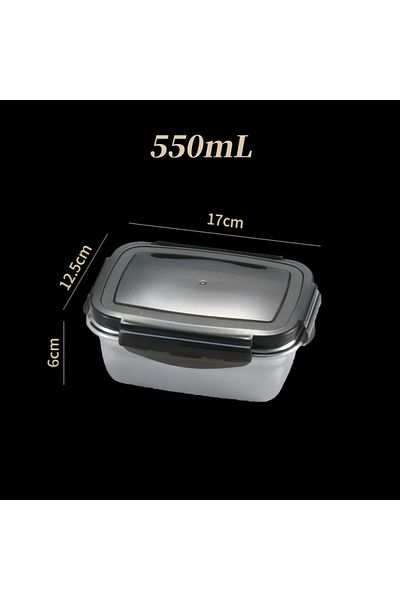 Choice 550mL New 304 Stainless Steel Crisper Box Airtight Food Storage Container With Lid Lunch Bento Food