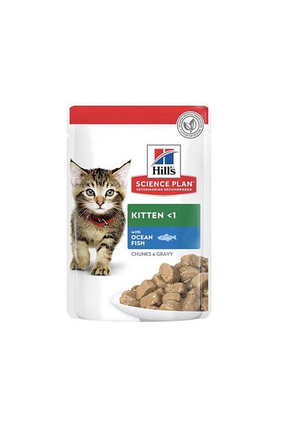 Hill's Hill's Science Plan Kitten Food With Ocean Fish Pouch - 85g - Pack of 12