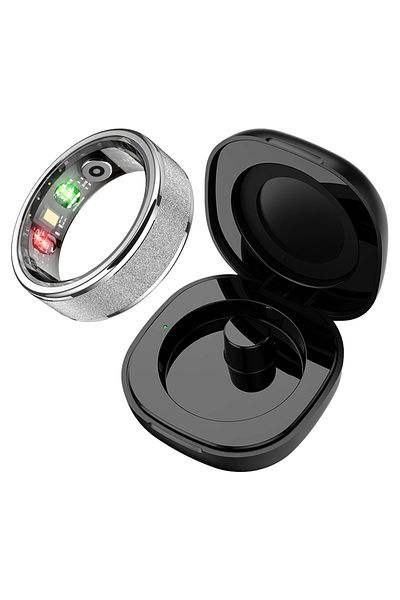 Choice 11 Silver 2024 COLMI R10 Smart Ring Men Women, Smartring With Charging Case, Health and Sleep Monito