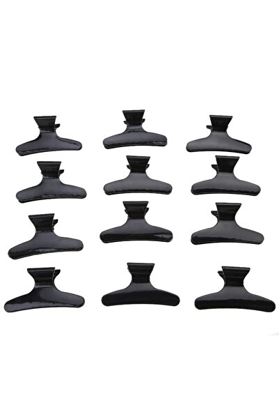 Choice1 black 12Pcs Hair Clips Pro Barber Styling Sectioning Haircut Hairpin Barbershop Hairdressing Clamps