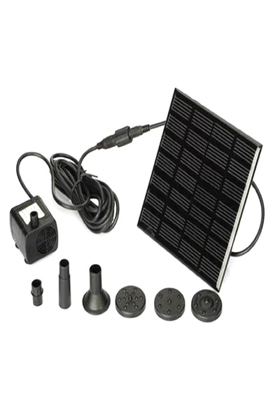 Choice مضخة مياه نافورة تعمل بالطاقة الشمسية 1.2 واط بارتفاع 110 سم مع 6 فوها...