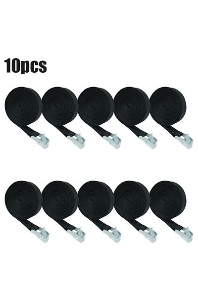 Choice 10pcs 26MMx3M 10PCS 3M Adjustable Reusable Lashing Straps with Antirust Alloy Buckles Cam Buckle Tie