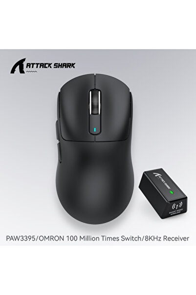 Choice5 ماوس X3pro Black Attack Shark X3 اللاسلكي، ماوس PixArt PAW3395 خفيف ب...