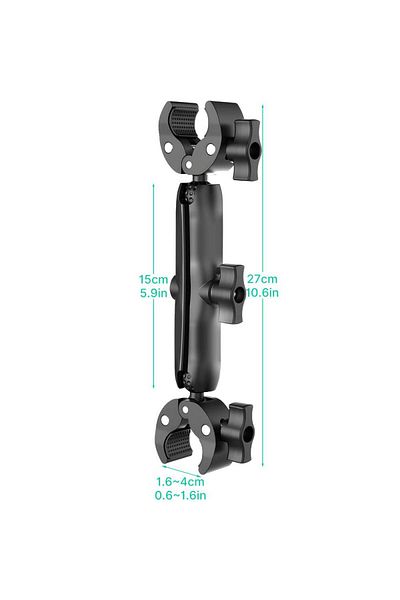 HONGDAK Large Camera Double Clip Crab Clamp For GoPro Motorcycle Bicycle Handlebar Clip Bracket For Insta360