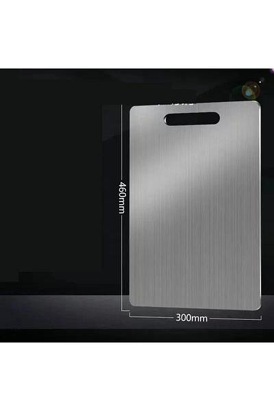 Choice 46x30cm Stainless Steel Thickened Cutting Board Antibacterial Mildew-proof Kneading Dough Board Kitc
