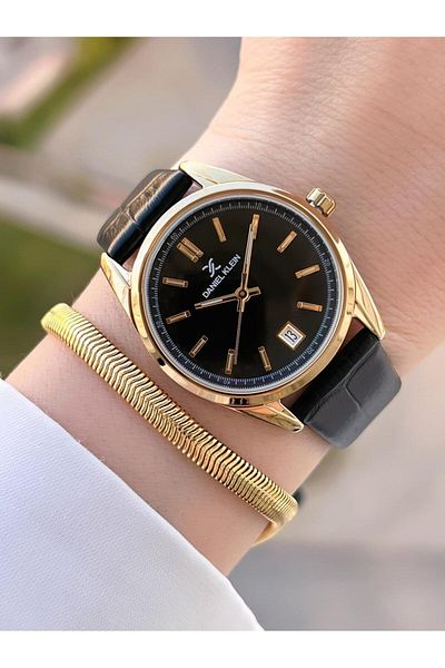 Daniel Klein Retro Vintage Serial Leather Cord Water Resistant Women Wristwatch+Bracelet Bdk.13770.2