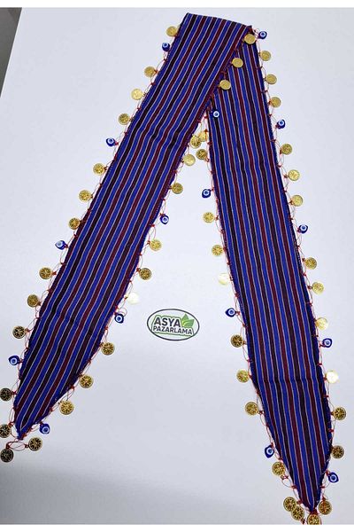 ASYA PAZARLAMA Black Sea Exploring with Evil Eye Beads and Lira - Scarf, Shawl, Scarf, Hair Band, Bandana, Push