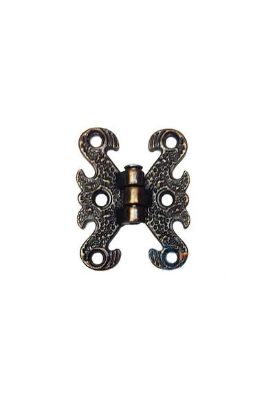 Easy Tedarik Zamak Butterfly Hinge - Small, 30x40mm, Oxide, 1 Piece