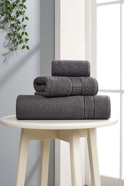 ENESSA Σετ πετσετών μπάνιου 3 τεμαχίων Ezgi Series 70*140-50*90 και 30*50 πετσέτες μπάνιου