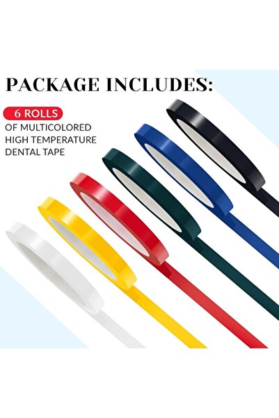 Choice 5mm-6Rolls 6Rolls 5mm Colorful Dental Instruments Identification Tape ...