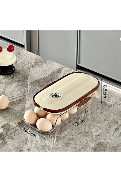 Choice منظم بيض كبير للثلاجة المنزلية في الطابق الأول، قطعة واحدة، منظم بيض م...