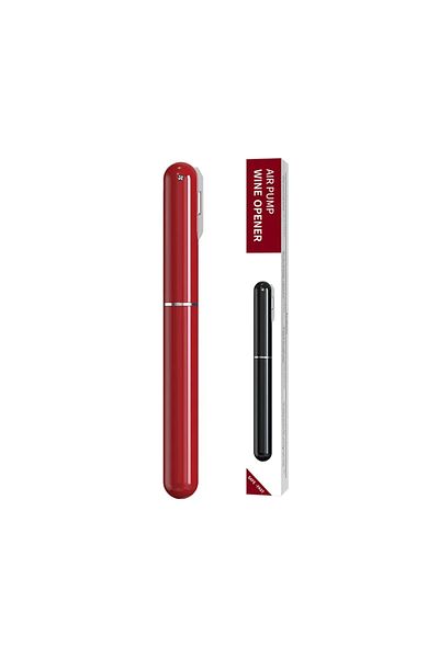 Choice Pen Red Safety Air Pump Wine Bottle Opener with Foil Cutter Wine Corkscrew Stainless Steel Pin Wine