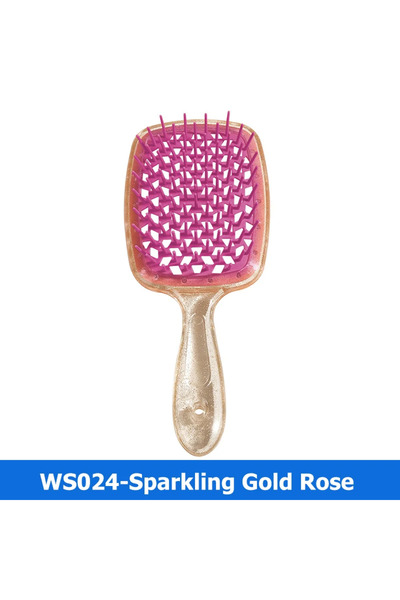 Choice فرشاة شعر ناعمة مزودة بوسادة هوائية لتدليك فروة الرأس، قطعة واحدة، ورد...