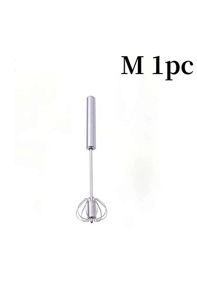Choice M 1/3Pcs Semi Automatic Egg Beater Stainless Steel Manual Hand Whisk Mixer Self-Turning Cream Utens.