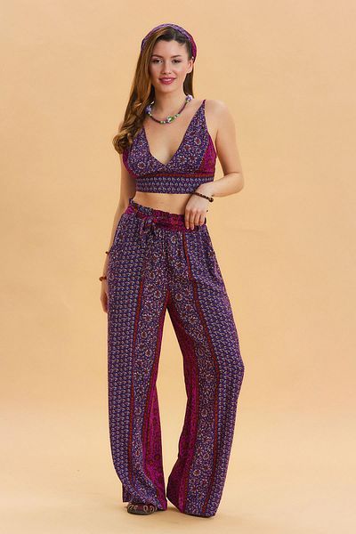Los banditos Pantaloni de vară cu detaliu de brâu elastic în talie