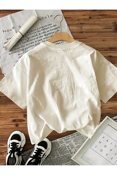 Touz Moda Μπλουζάκι Unisex Oversize με στάμπα Cute Bear
