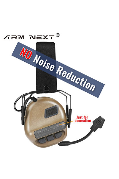 Choice سماعات أذن تكتيكية DESSERT Airsoft قابلة للطي مزودة بميكروفون وسماعات ...