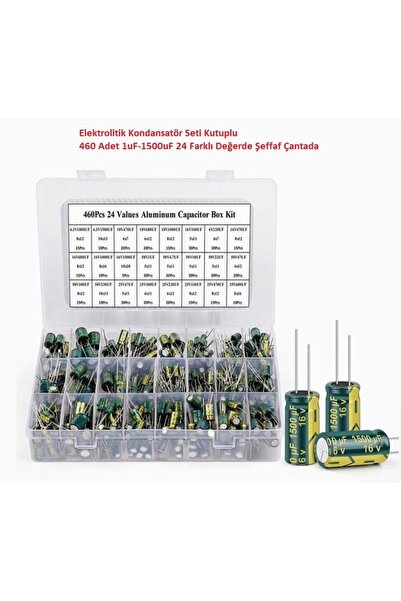 Hatfon Elektronik Elektrolitik Kondansatör Seti Kutuplu 460 Adet 1uF-1500uF 2...