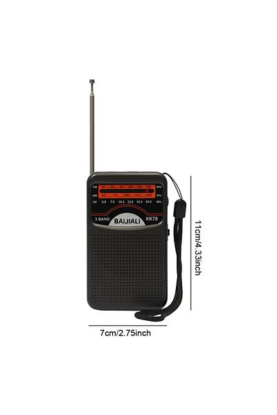 Choice KK78 Back Mini Radio KK19 KK67 KK78 Portable Radio FM AM Battery Operated Handheld Built-in Speaker