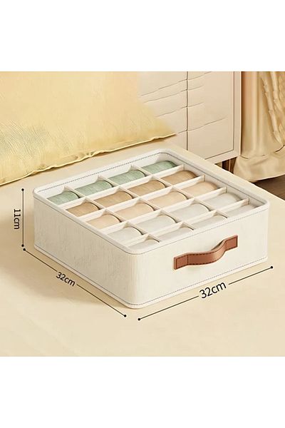 Choice 3PCS 20 grids Storage Box Foldable Underwear Sock Multifunctional Waterproof Drawer Compartment Orga
