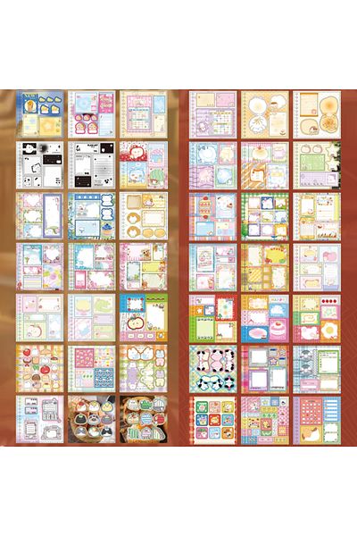 mr.paper S24508-1 Mr. Paper 1Style 42Pcs/bag Munchkin Convenience Store Series Writable Die-cut Sticker Book