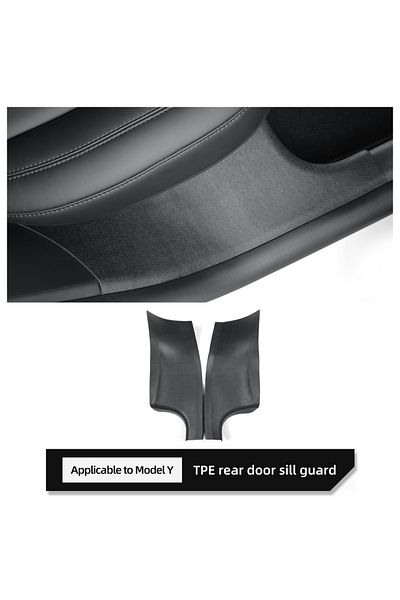 Choice Rear door sill 2pcs For Tesla Model Y Rear Door Sill Guards Car Interior Accessories Door Welcome Pe