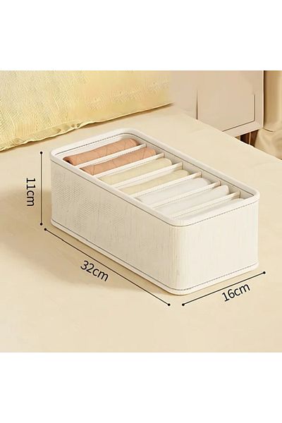 Choice 3PCS 7 grids Storage Box Foldable Underwear Sock Multifunctional Waterproof Drawer Compartment Organ