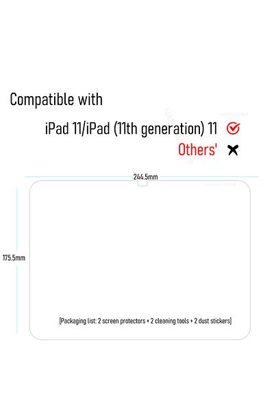 Choice 2P-for iPad 11 2025 For iPad 11 Tempered Glass For iPad 2025 11th Generation Screen Protector iPad 1