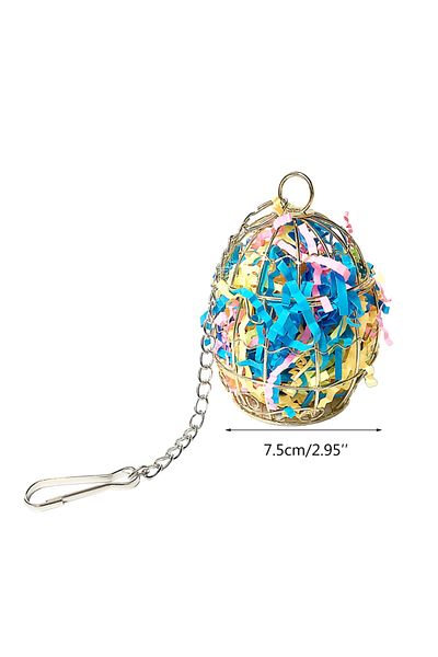 Choice Random Color Parrot Shredder Bird Toys Stainless Steel Cage Bird Feeder Paper Foraging Vegetable Mil
