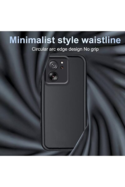 Fibaks Xiaomi Mi 13t - 13t Pro Compatible Case with Camera Protection Soft Textured Shock Absorbing Burgundy Silicone Cover