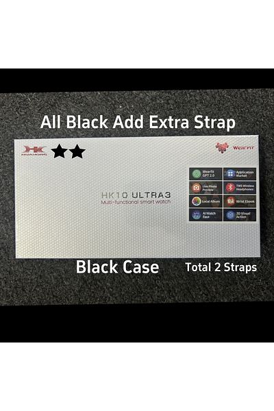 Choice Global Version Black body Black AMOLED HK10 ULTRA3 Smart Watch Series 10 ChatGPT 1GB ROM AI Watch Fa