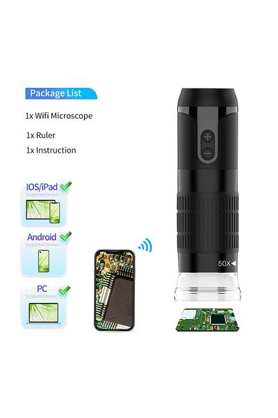 Choice 1000X wifi Digital Microscope Wireless Pocket Handheld USB Microscopes 1000X Zoom Fixed Focus HD Mag