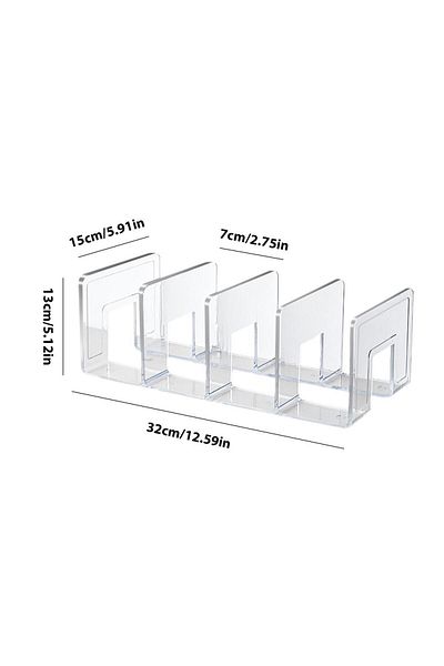 Choice 32cm Handbag storage rack Organizer 4 Slots Transparent Closet Purse Storage rack Acrylic wardrobe B