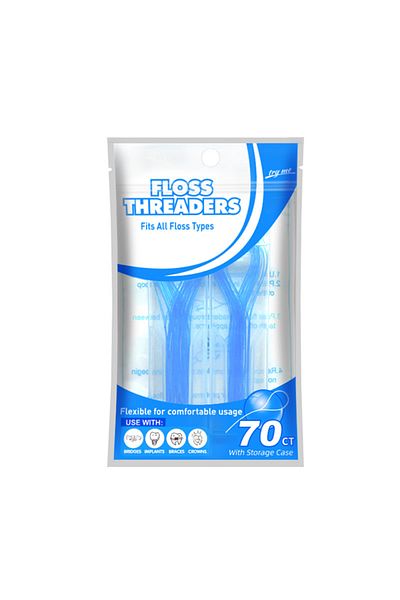 Choice 1set (2pcs) Pack of 2 Floss Threaders Dental Cleaning Floss Threader for Braces Bridges and Implants