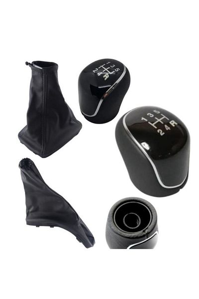 ZETOTO Gear Shift Gaiter Hand Brake Gaiter Leather Gear Shift Knob Set for Astra g F23 Gearbox