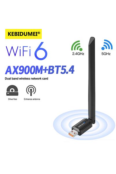 Choice 900Mbps 900Mbps WiFi Wireless Network Card WiFi 6 Bluetooth 5.4 USB Adapter Dual Band 2.4G 5GHz Wi-F