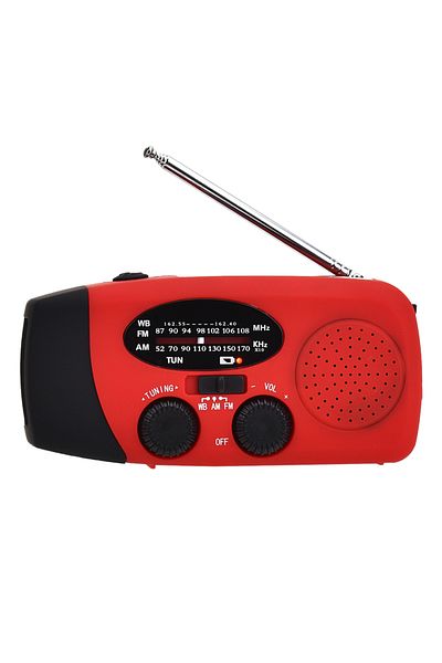 Choice K10 Emergency Solar Hand Crank Solar Radio with LED Flashlight for camp, AM/FM Portable Radio 2000