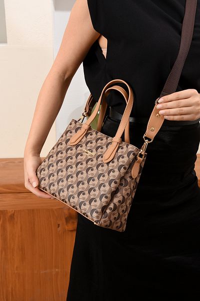 Cacharel Paris Women's Hand and Shoulder Bag Monogram Fabric